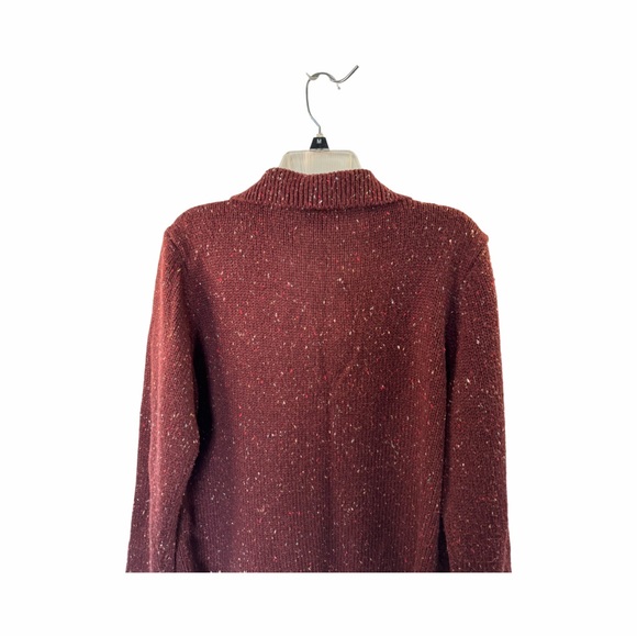 VTG Crazy Horse/liz Claiborne long sleeve zip up cardigan. Maroon. Size Large - Picture 5 of 9